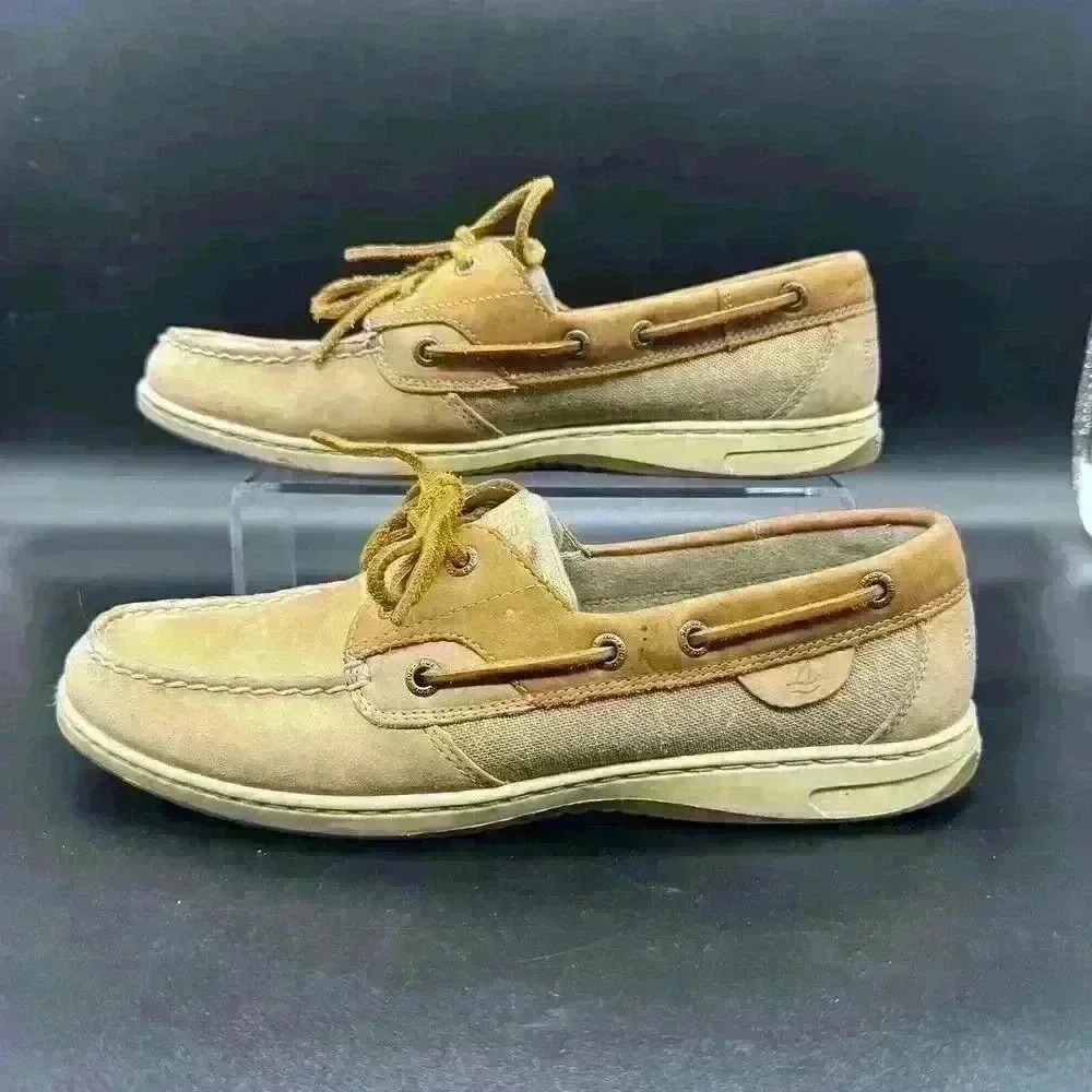 sperry top sider leather boat shoes GUC Womens size 10M (STS95555)